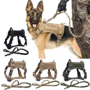 AlphaPaw Tactical Dog Harness and Leash Set